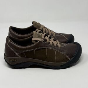 Keen Presidio Oxford Shoes Womens 7 Brown Leather Casual Sneakers NO INSOLES